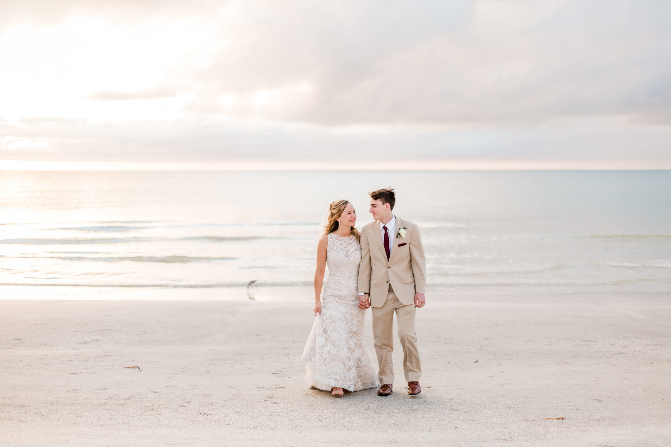 sunset beach wedding, Don Cesar, Florida destination wedding